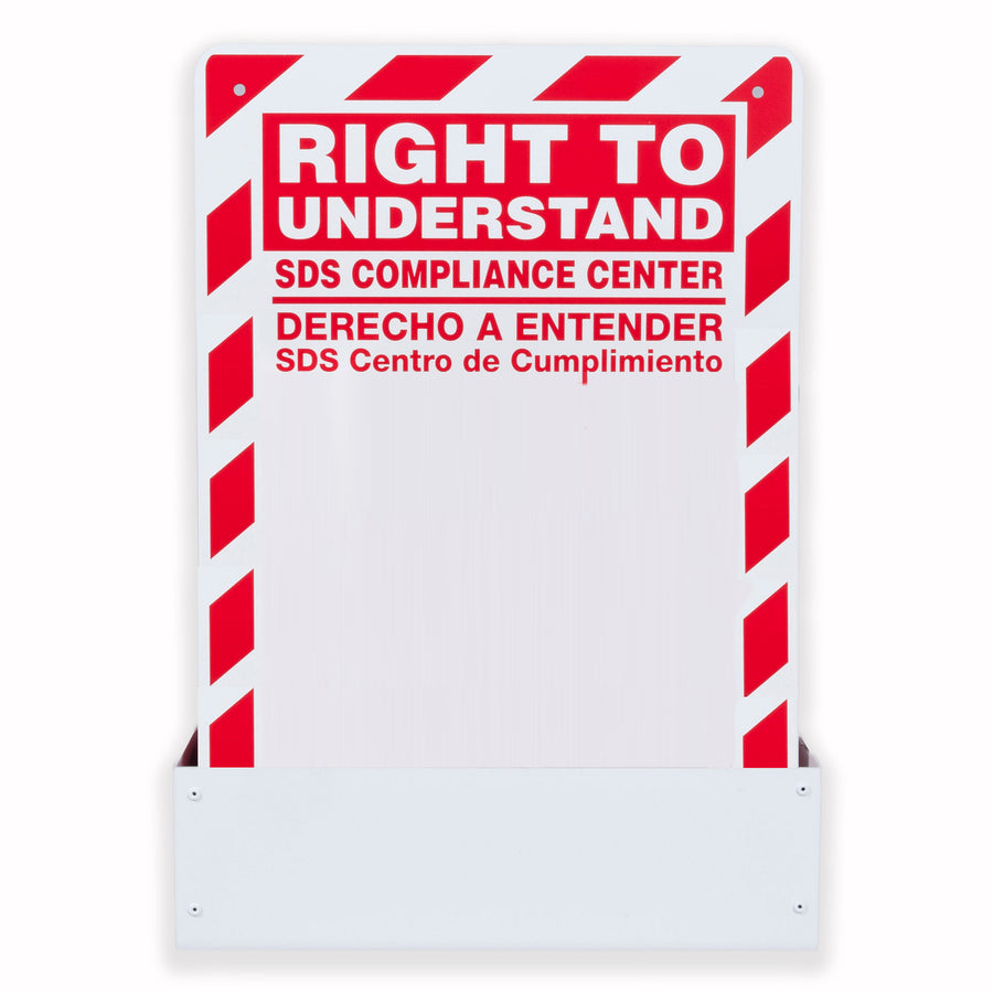 ZING 6042E Eco GHS-SDS Single Station, Bilingual, Recycled Aluminum, Empty