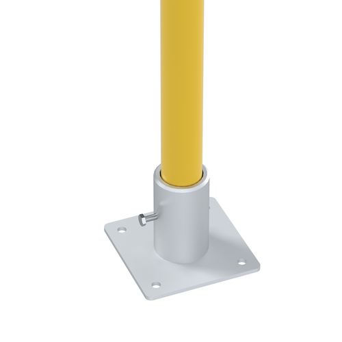 Steel Removable Pipe Safety Bollard 36 In x 1-3/4 In Yellow