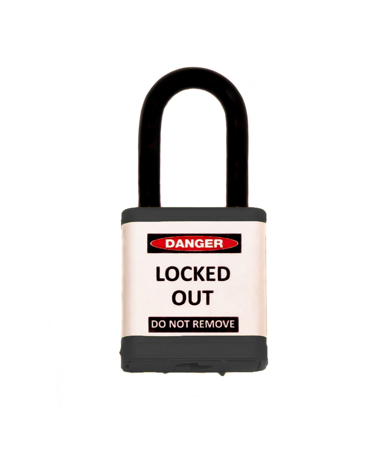 Lockout Safety Padlock, 700 Series, 1.5" Shackle, Keyed Alike, Black