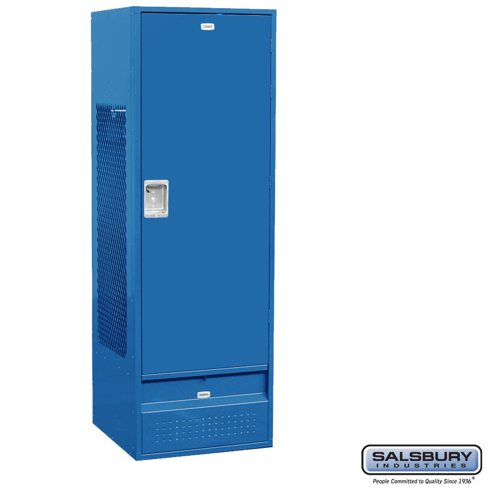 24" Wide Standard Gear Metal Locker - 6 Feet High - 24 Inches Deep - Blue - Assembled