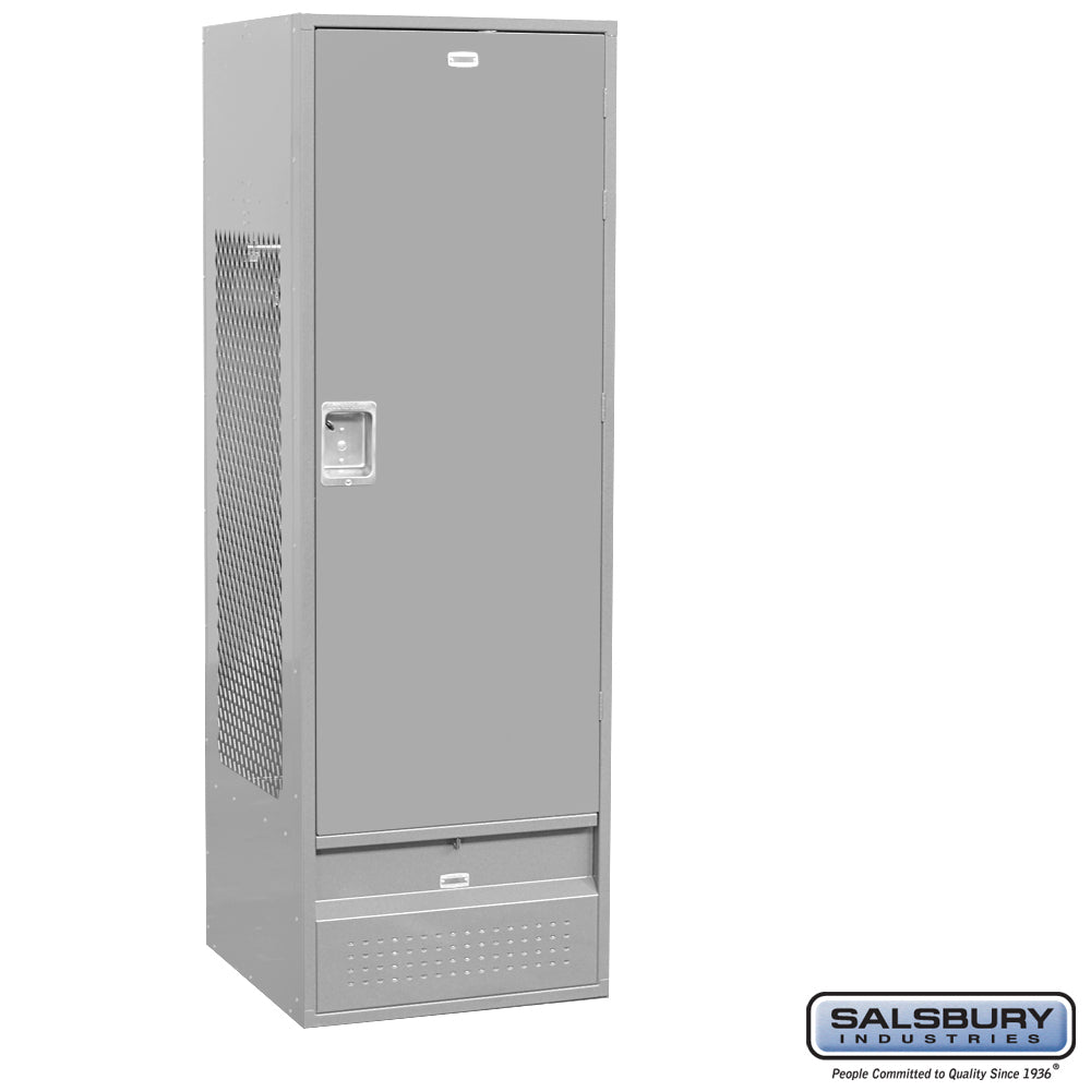 24" Wide Standard Gear Metal Locker - 6 Feet High - 24 Inches Deep - Gray - Assembled