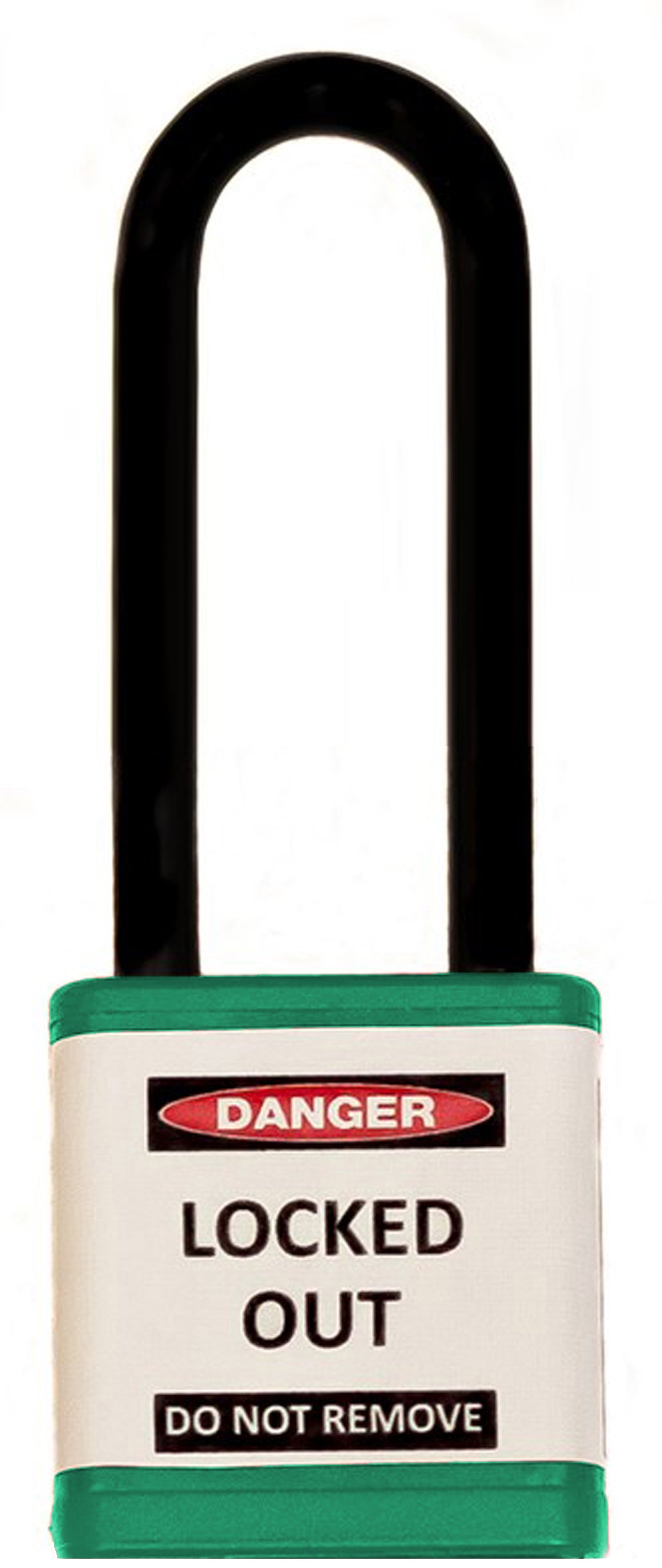 Lockout Safety Padlock, 700 Series, 3" Shackle, Keyed Different, Green