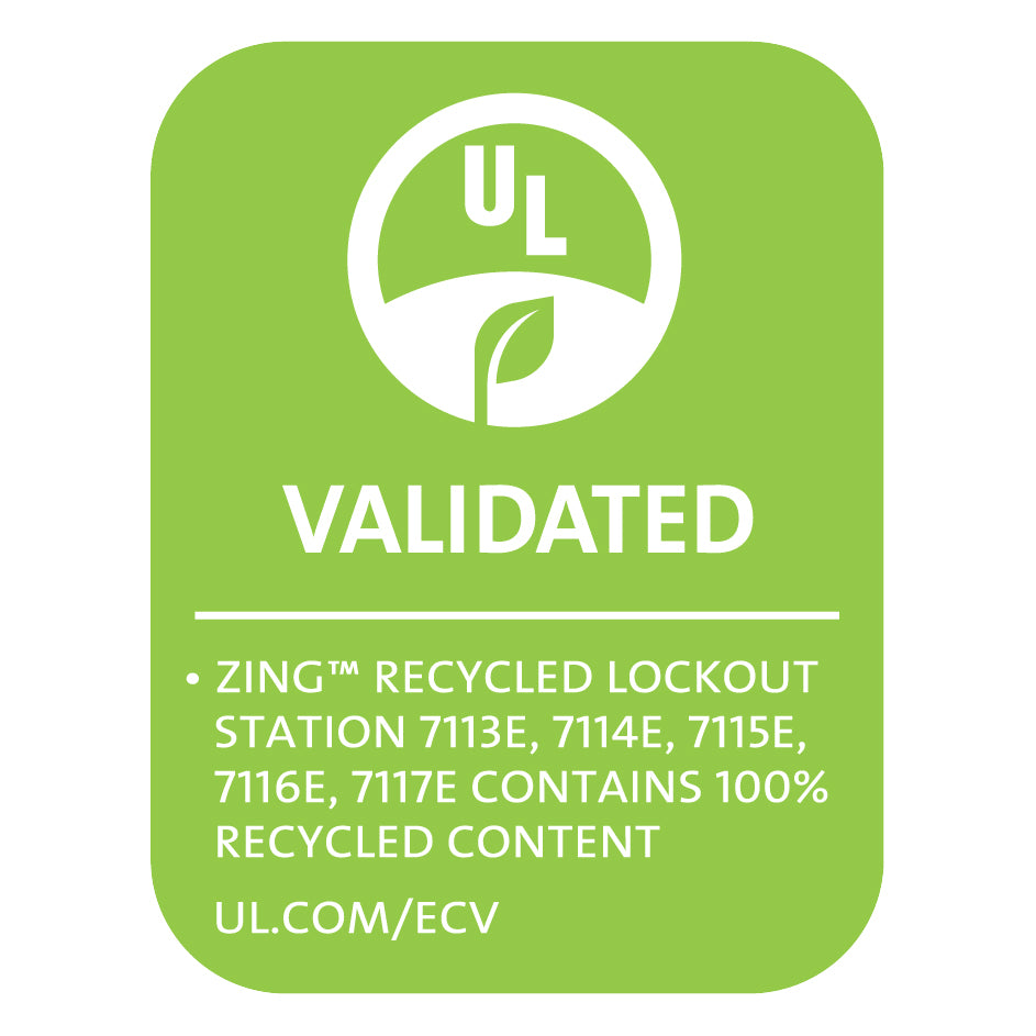 ZING 7117E RecycLockout Lockout Tagout Station, Plug Lockout - Empty