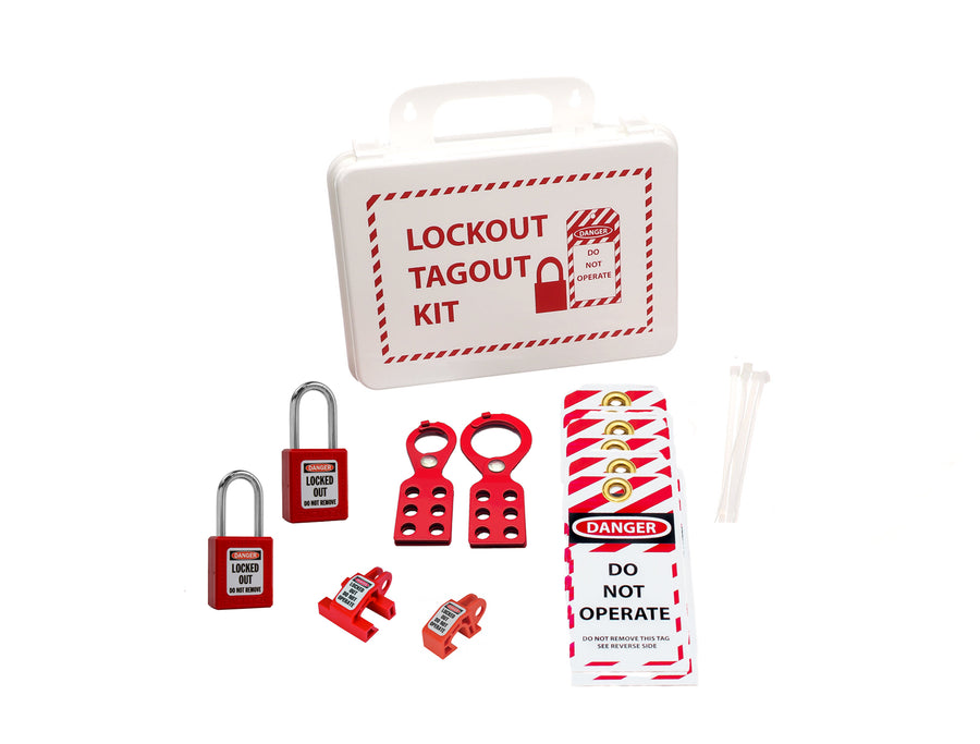 7155-USA Lockout Tagout Case Kit, 17 Components