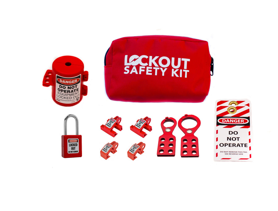 7158-USA Lockout Tagout Pouch Kit, 12 Components