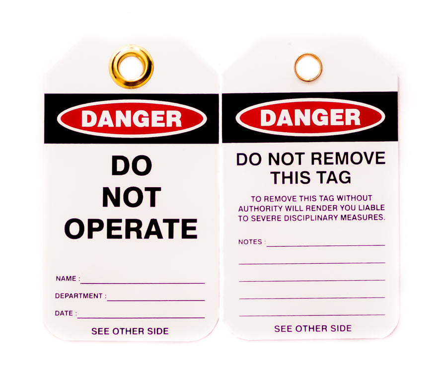 Lockout Tags, Do Not Operate, 10/pk