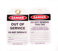 Thumbnail for Lockout Tags, Out of Service, 10/pk