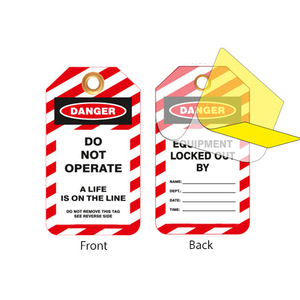 Lockout Tags, Do Not Operate, Self-laminating