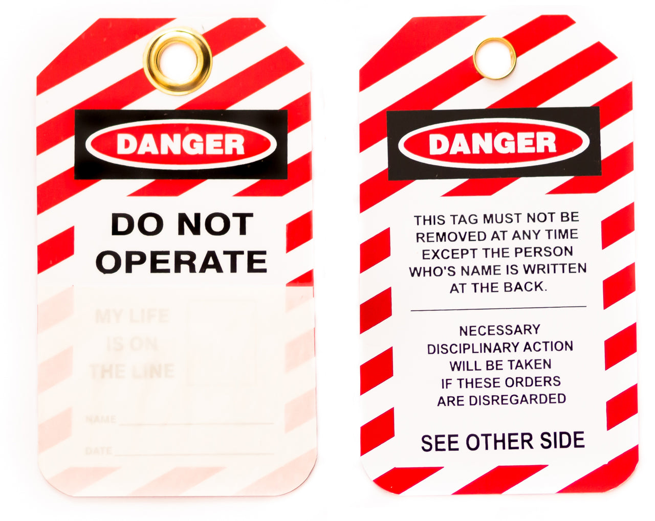 Lockout Tags, Do Not Operate, Laminating, Photo ID