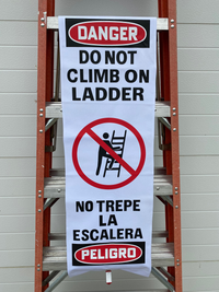 Thumbnail for Ladder Lockout Cover Wrap with Lockout Padlock