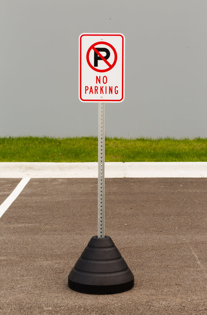 Zing "No Parking, with Symbol" Sign Kit Bundle, with Base and Post