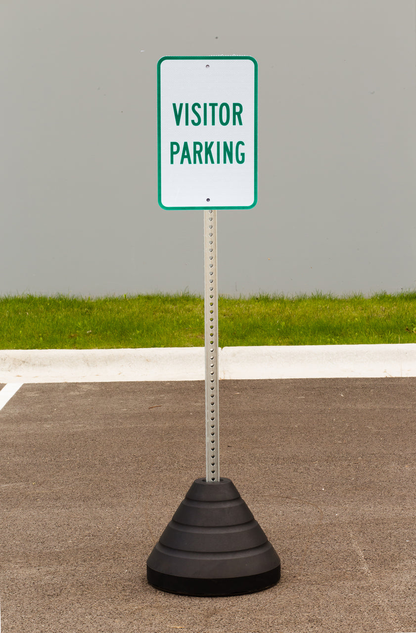 Zing "Visitor Parking" Sign Kit Bundle, with Base and Post