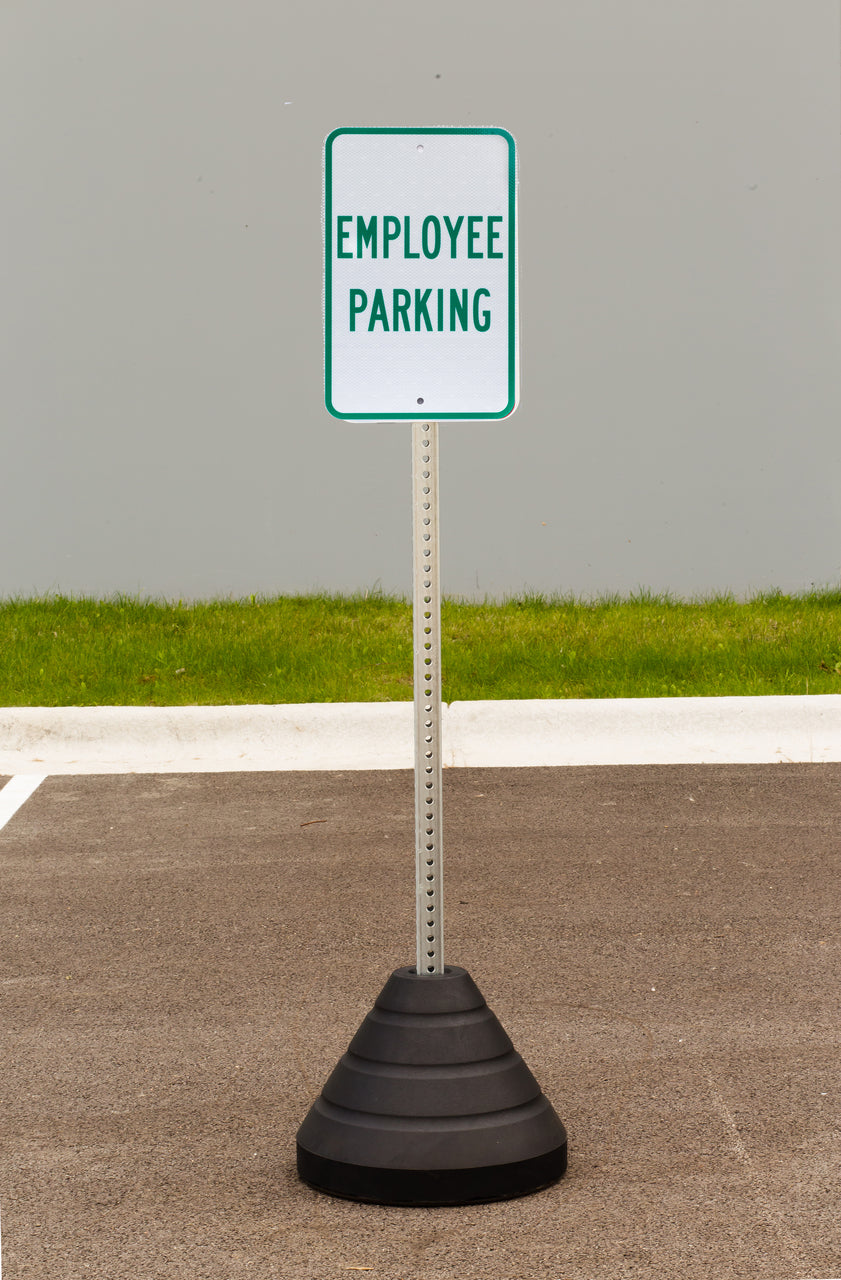 Zing "Employee Parking" Sign Kit Bundle, with Base and Post