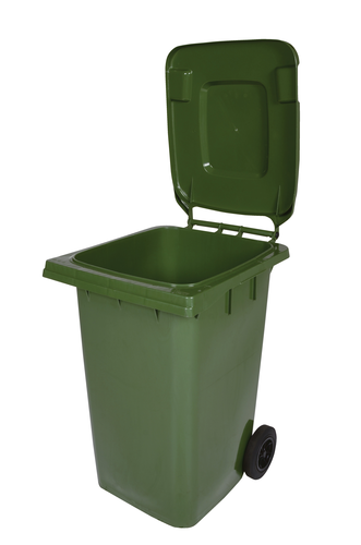 High Density Polyethylene 95 Gallon Trash Can Green