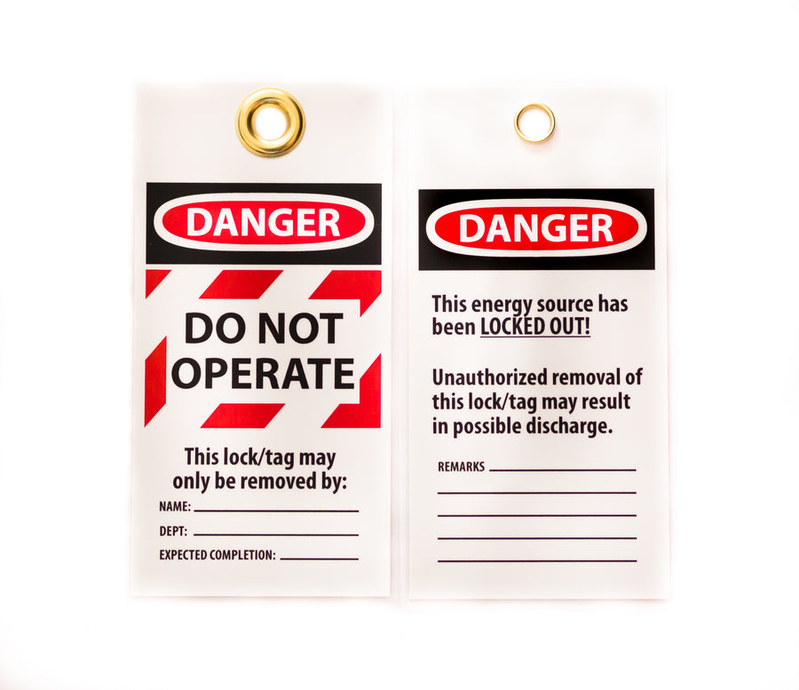 Lockout Tag, 10/PK, DANGER DO NOT OPERATE, 6"x3"