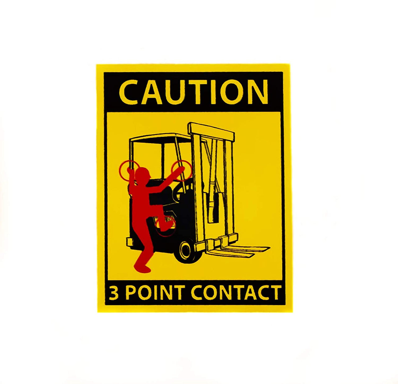 Forklift Label, Maintain 3 Points Contact, 3"x3",  10/pk