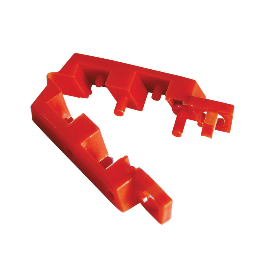 Hinged Single Pole Breaker Lockout, Red