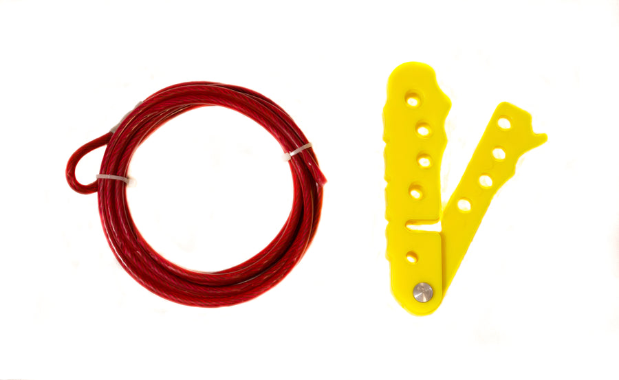 Cable Lockout,Yellow 6 ft.Cable, 4-Hole Scissor Style