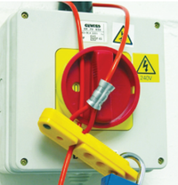 Thumbnail for Cable Lockout,Yellow 6 ft.Cable, 4-Hole Scissor Style