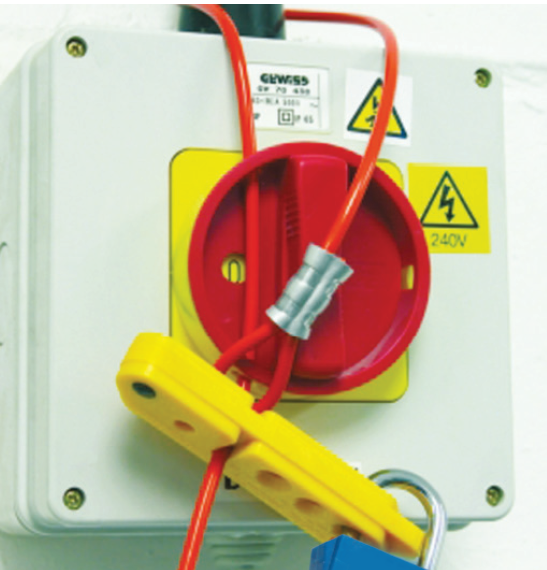 Cable Lockout,Yellow 6 ft.Cable, 4-Hole Scissor Style