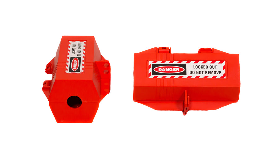 Plug Lockout, Red, Large, 4-Hole