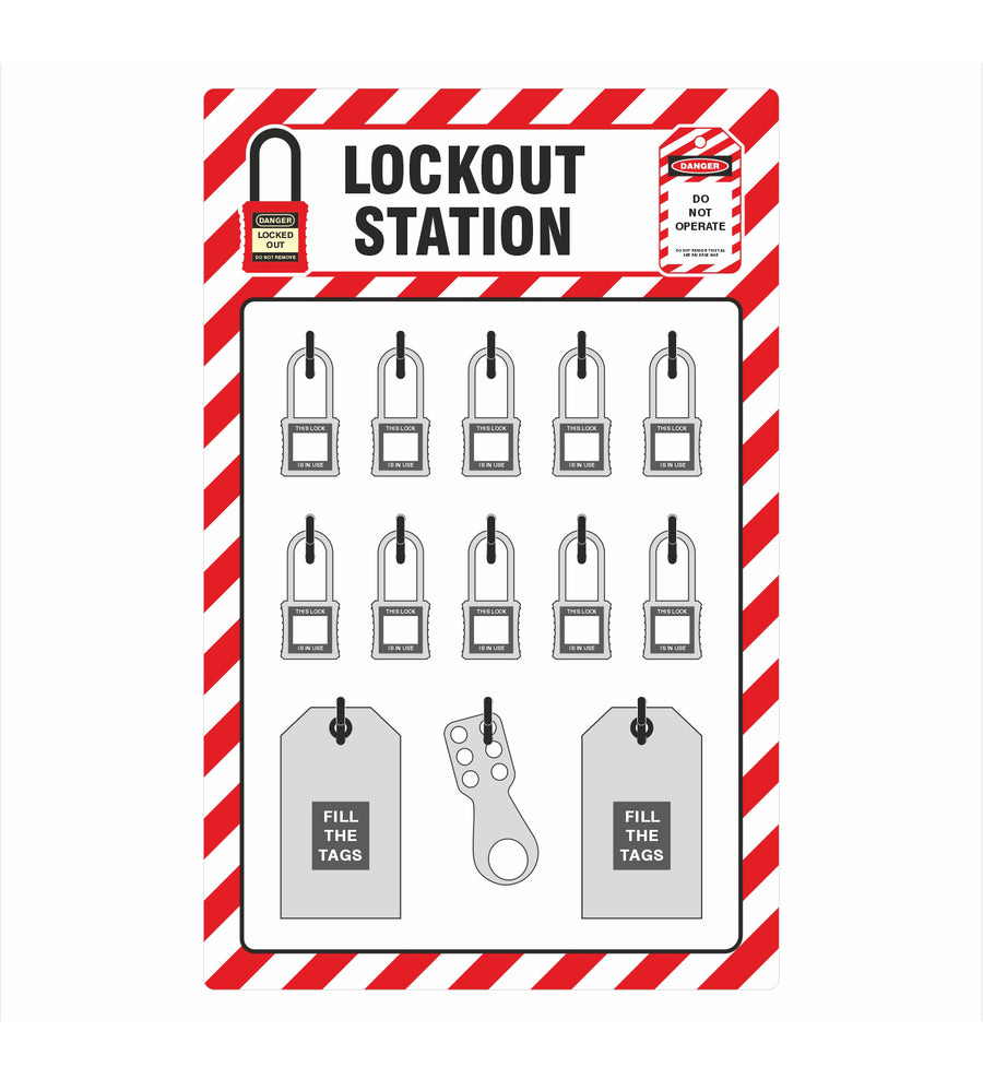 Lockout Shadow Board, 15" Wide