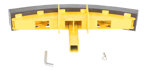Steel/Rubber Push Bumper-Attachment to 2 In. Receiver 15 In. x 28 In. x 5-3/4 In. Yellow/Black