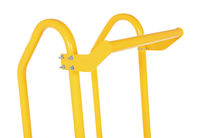 Thumbnail for Polyethylene Nestable with Hand and Back Rails Casters 2 Step 500 Lb. Capacity Yellow