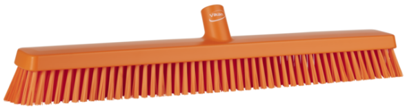Vikan Heavy Duty Push Broom, 24.4" Soft/stiff, Orange