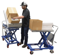 Thumbnail for Steel Lift and Tilt Carts with Sequence Select 22 In. x 33-1/2 In. 1000 Lb. Capacity Blue