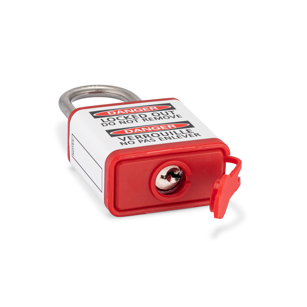 800 Series Extreme Environment Padlock, 1.5" Shackle, Keyed Different, Red