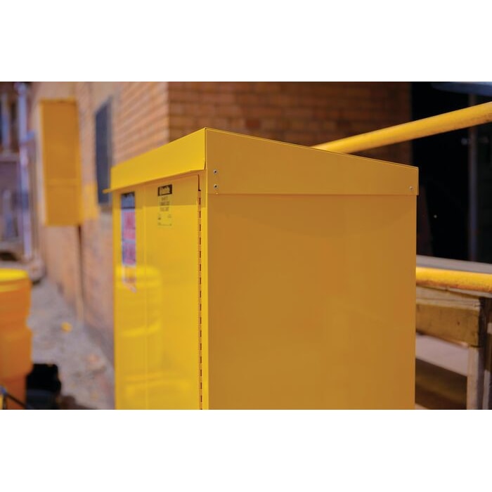 Outdoor Flammable Storage Cabinet - 30 Gallon, 1 Shelf, Self Close Doors - 813020