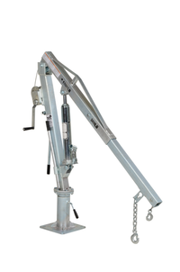 Thumbnail for Galvanized Steel Winch Truck Jib Crane 500 Lb. Extended Capacity Gray