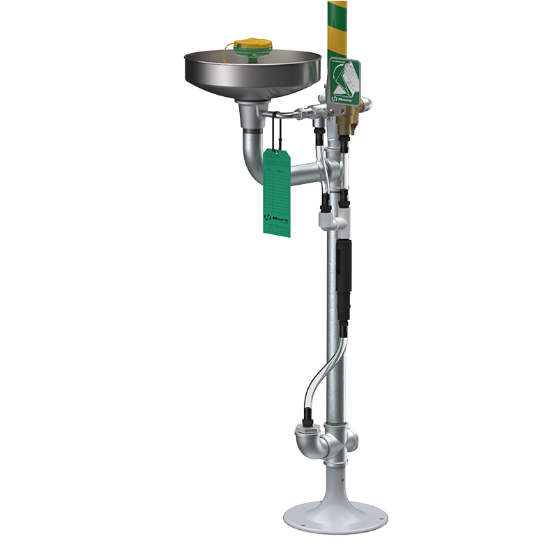 AXION® MSR Emergency Shower and Eyewash with automatic freeze protection bleed valve