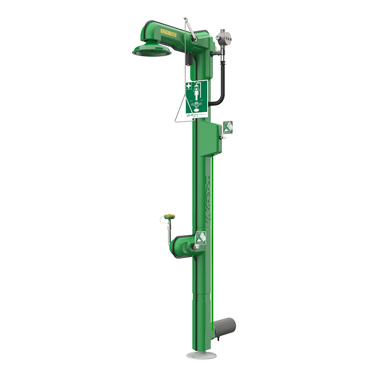 AXION® MSR Freeze-Protected Shower and Eye/Face Wash with Scald and freeze protect bleed valves