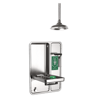 Thumbnail for Barrier-Free Ceiling-Mounted Shower and Recessed Eye/Face Wash w/Drain Pan and Daylight Drain