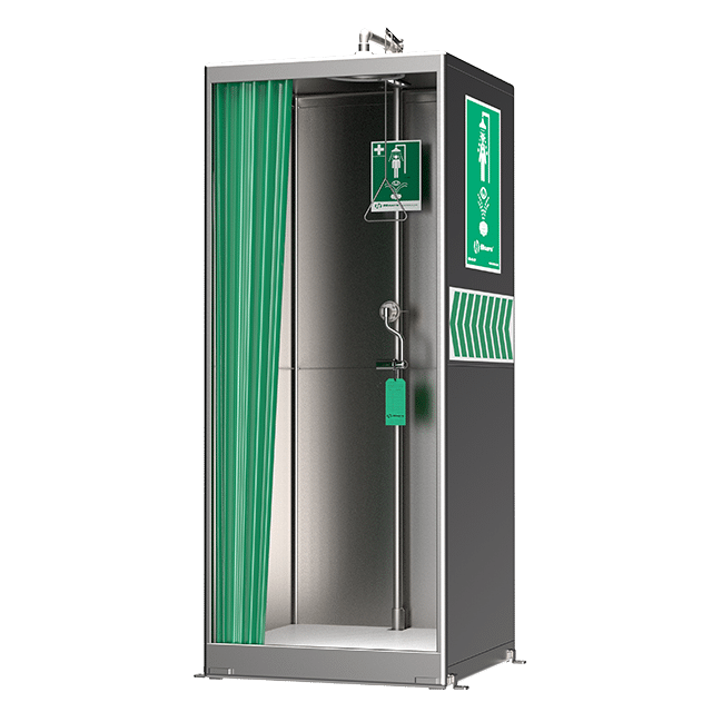 AXION® MSR Stainless Steel Booth Enclosed Shower and Eye/Face Wash