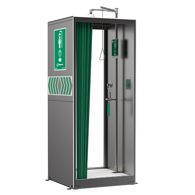 AXION® MSR Stainless Steel Walk-Through Booth Enclosed Shower and Eye/Face Wash