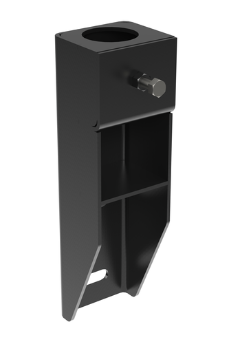 Steel Vertical Mount Handrail Socket Black