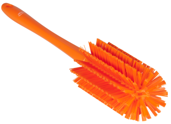 Pipe Brush w/handle, one piece, 3.1", Medium, Orange