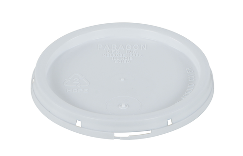 PAIL LID PLASTIC WHITE TEAR TAB - Model LID-1-PWT