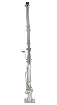 Thumbnail for Galvanized Steel Winch Truck Jib Crane 52 In. Reach 1,000 Lb. Extended Capacity Gray