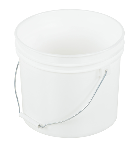 Pail w/ Steel Handle - White - 2 Gallon