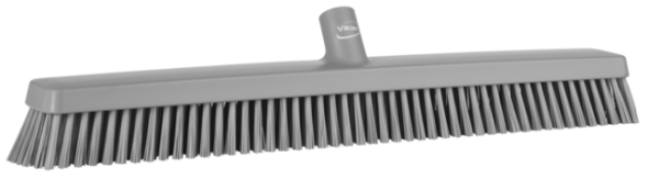 Vikan Heavy Duty Push Broom, 24.4" Soft/stiff, Gray
