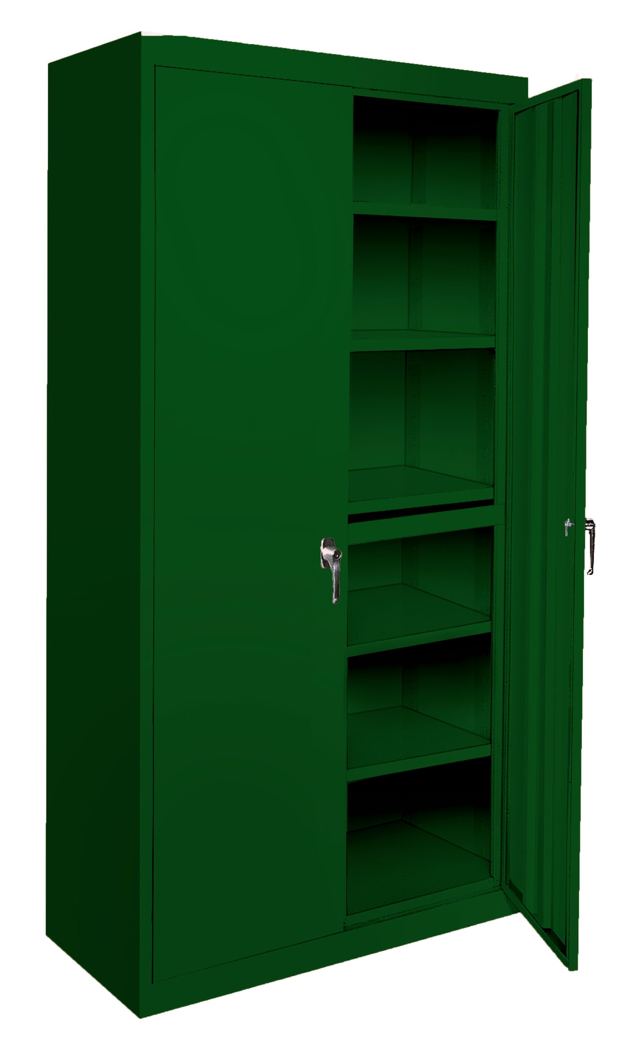 Steel Cabinets USA All Adjustable Series With 5 Shelves - 36x18x72 Leaf Green
