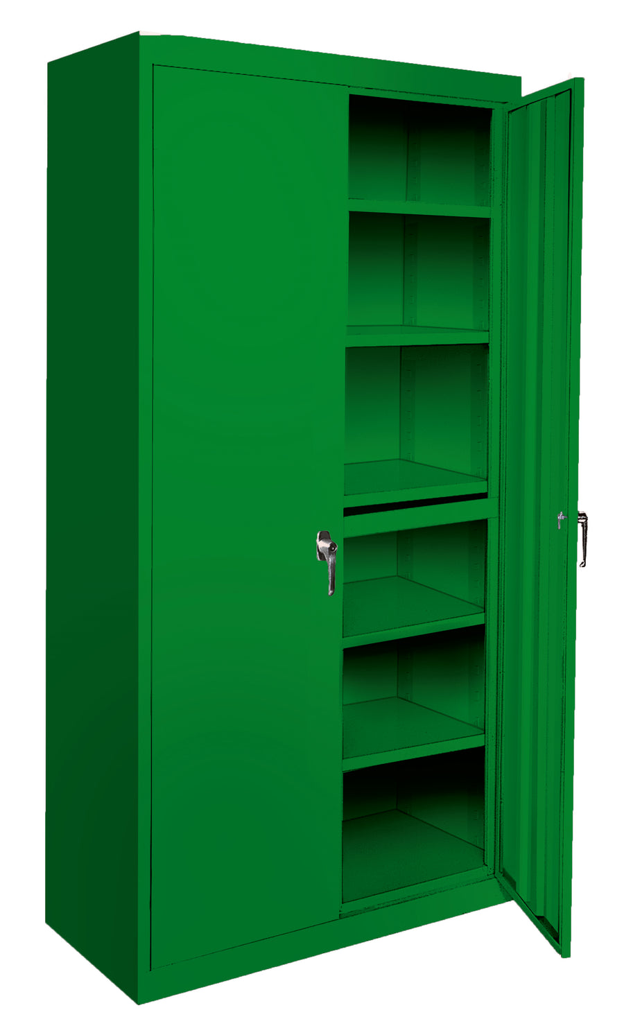 Steel Cabinets USA All Adjustable Series With 5 Shelves - 36x18x72 Pure Green