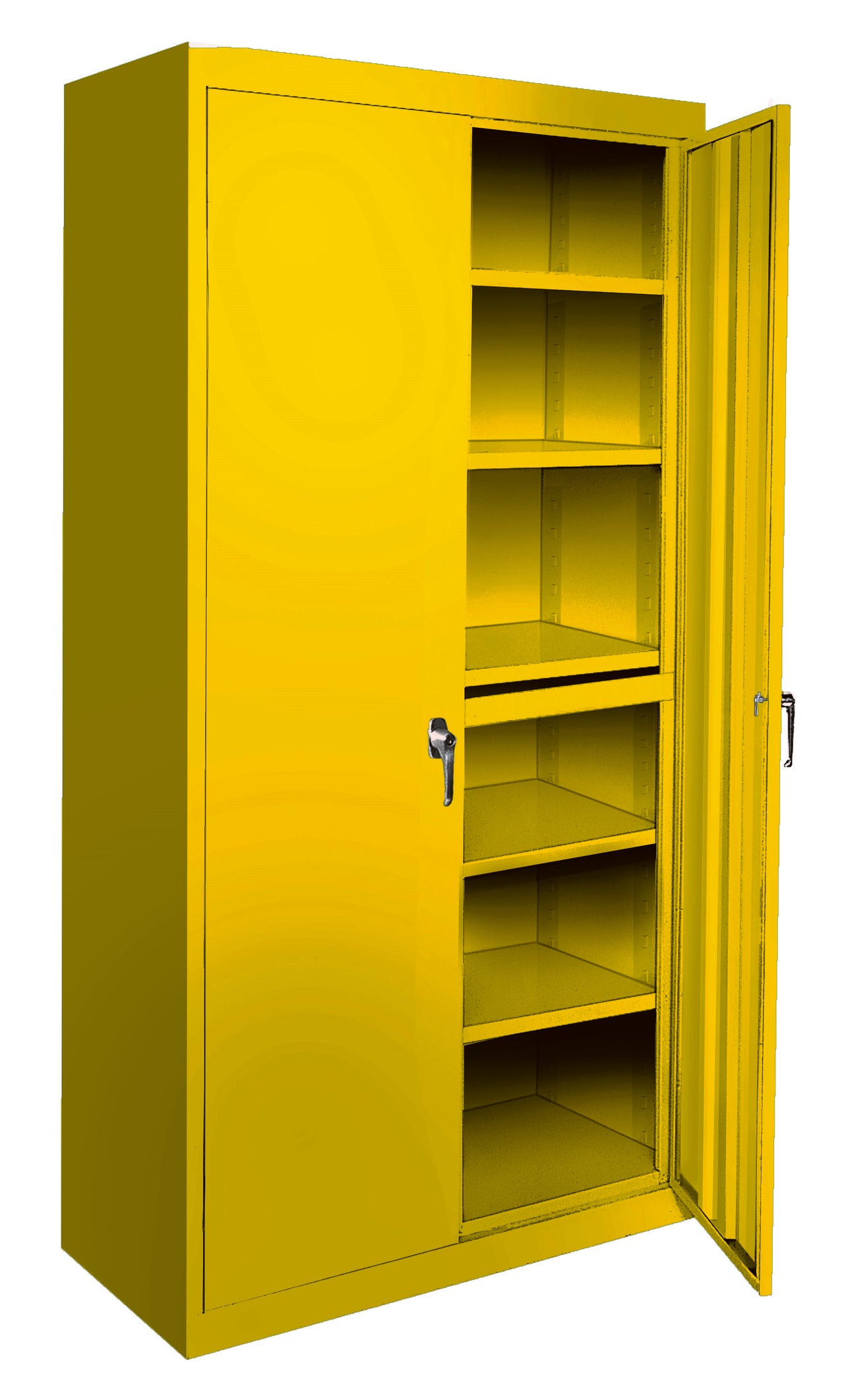 Steel Cabinets USA All Adjustable Series With 5 Shelves - 36x18x78 Yellow