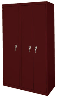 Thumbnail for Steel Cabinets USA Ultimate Storage Ensemble With Three Doors - 42x21x72 Wine Red