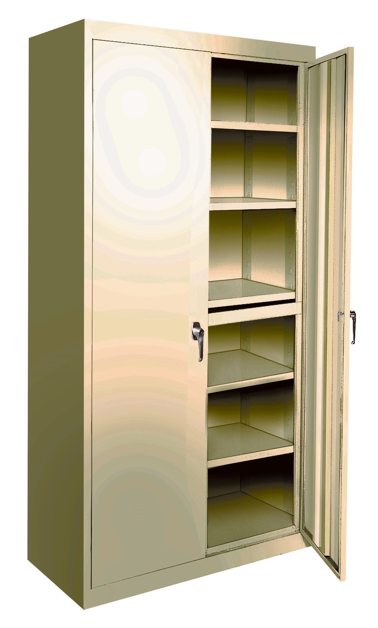 Steel Cabinets USA All Adjustable Series With 5 Shelves - 42x18x72 Tropic Sand