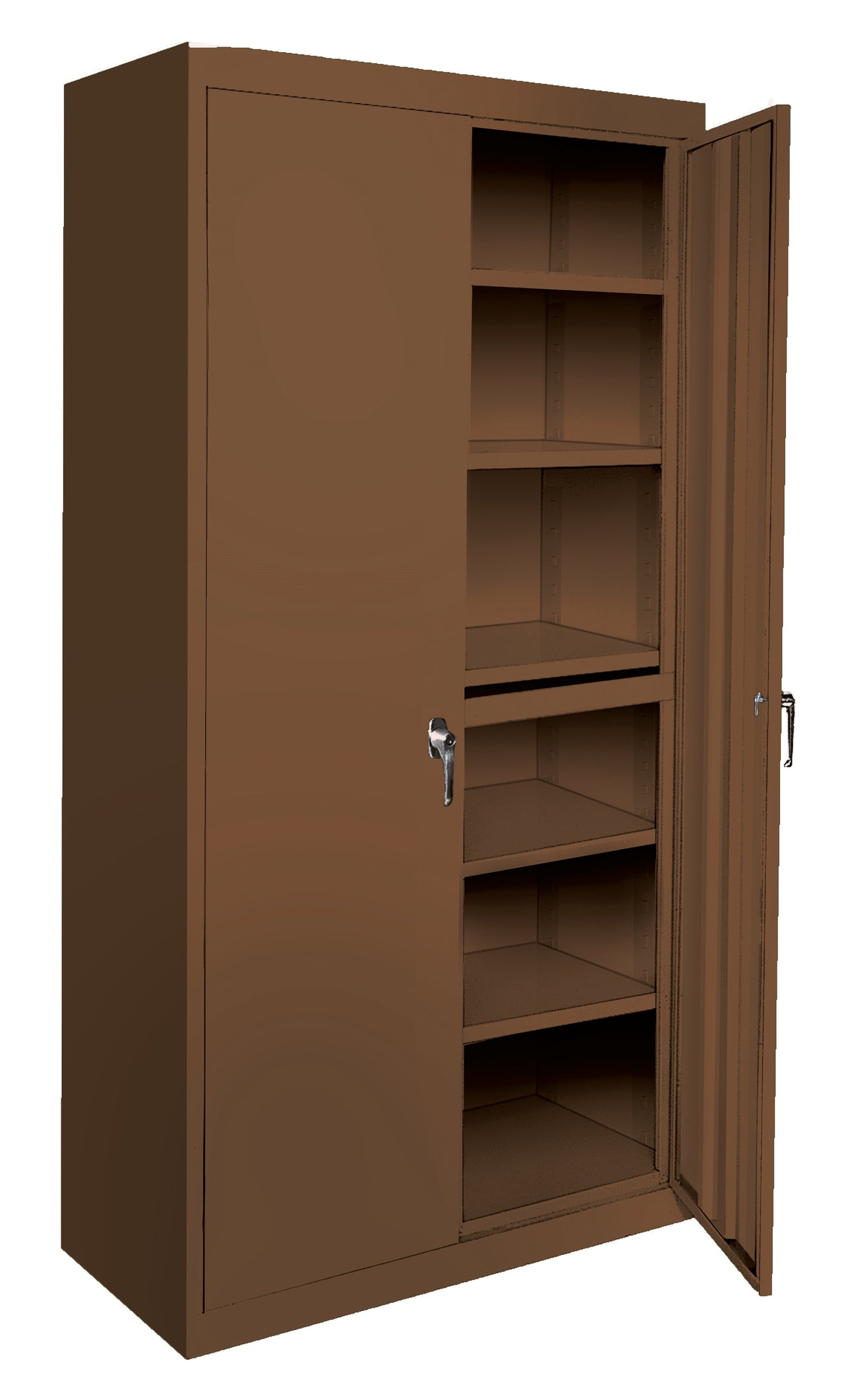 Steel Cabinets USA All Adjustable Series With 5 Shelves - 42x18x72 Walnut